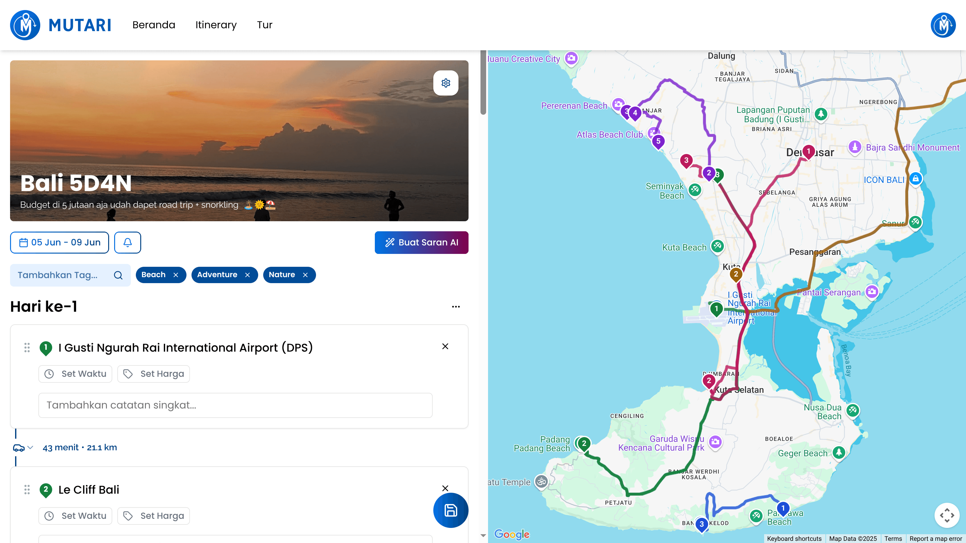 Mutari - Travel Planning Platform - Image 1